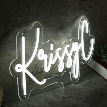 Krissy C White Neon Sign