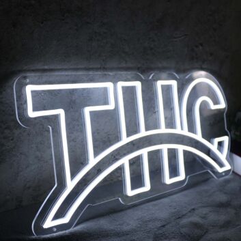 THC White Neon Sign