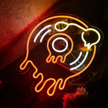 Melting Record LED Neon Sign