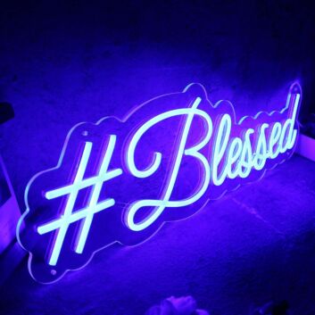 Blessed Blue Neon Sign