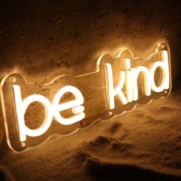 Be Kind Yellow Neon Sign