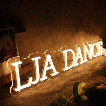 LJA DANCE Yellow Neon Sign
