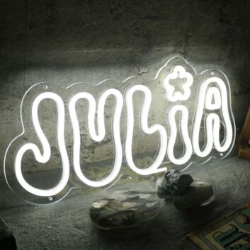 Julia White Neon Sign