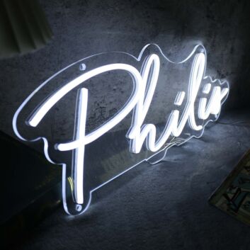 Philis White Neon Sign