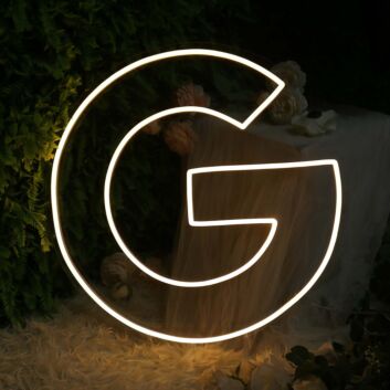 Letter G Yellow Neon Sign