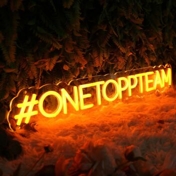 ONETOPPTEAM Orange Neon Sign