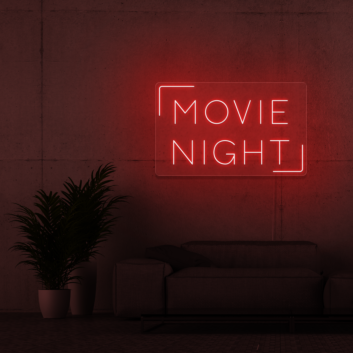 Movie Night Neon Sign