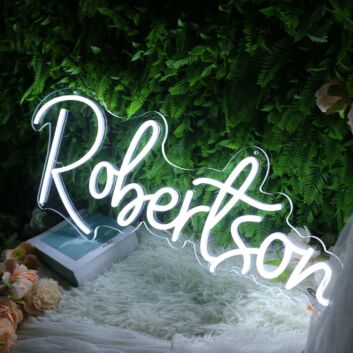 Robertson White LED Neon Sign