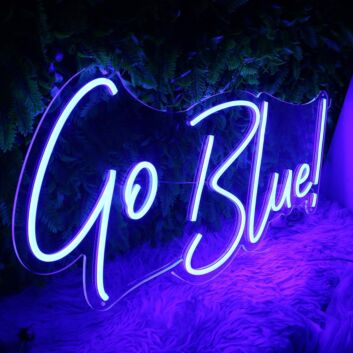 Go Blue Custom Neon Sign