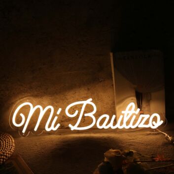 Mi Bautizqo Yellow Neon Sign