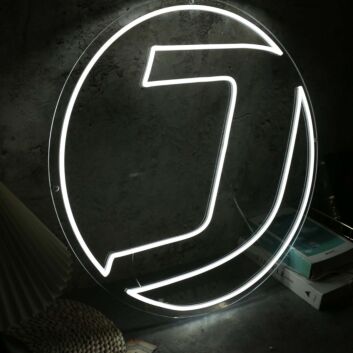 J White Custom Neon Sign