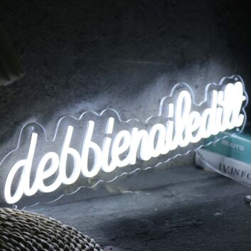 Debbienaileditt White Neon Sign
