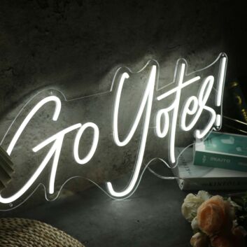 Go Yotes White Neon Sign