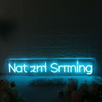 Natural Gaming Blue Neon Sign