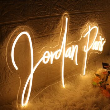 Jordan Paris Yellow Neon Sign