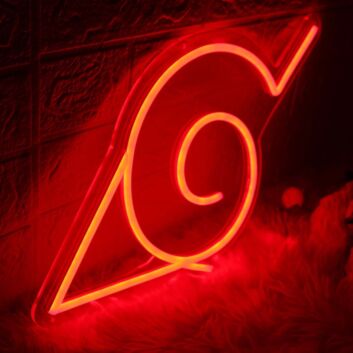 Konoha Village Red Neon Sign