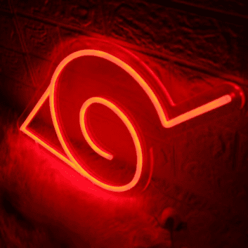 Konoha Village Red Neon Sign