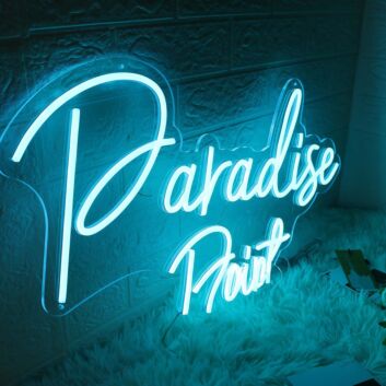 Paradise Point Blue Neon Sign