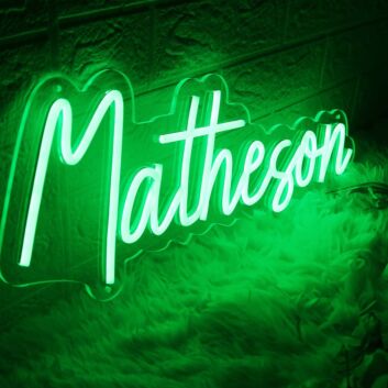 Matheson Green Neon Sign