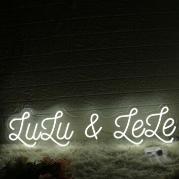 Lulu And Lele White Neon Sign
