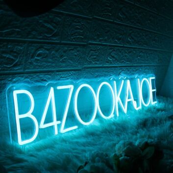 B4ZOOKAJOE Blue Neon Sign
