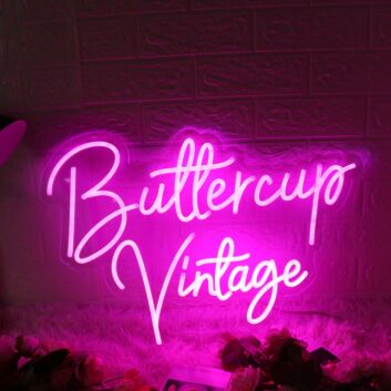 Buttercup Vintage Pink LED Neon Sign