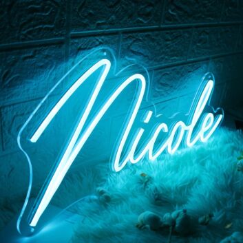 Nicole Blue Neon Sign