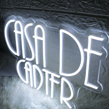 Casa De Carter White Neon Sign