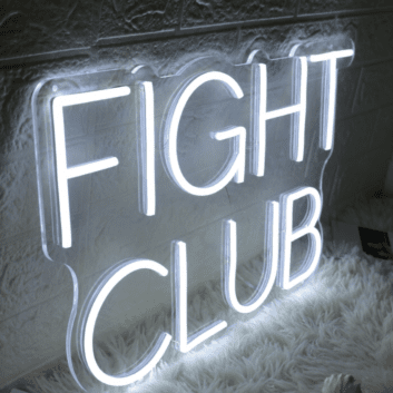 Fight Club White Neon Sign