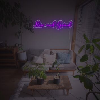 Rise Ane Grid LED Neon Sign