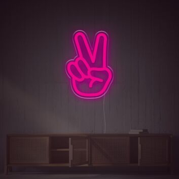 Victory Gesture LED Neon Sign