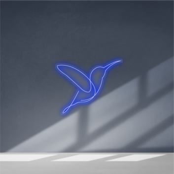 Artistic bird neon sign