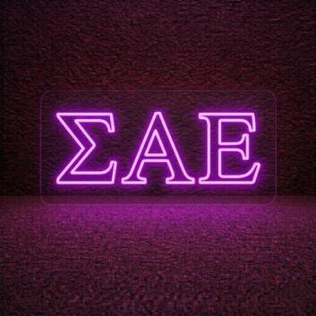 Sigma Alpha Epsilon (ΣΑΕ) LED Neon Sign – Fraternity House, Dorm & Game Room Decor