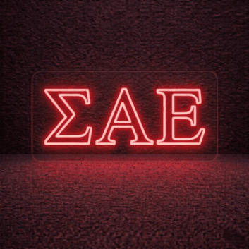 Sigma Alpha Epsilon (ΣΑΕ) LED Neon Sign – Fraternity House, Dorm &amp; Game Room Decor