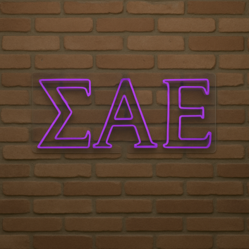 Sigma Alpha Epsilon (ΣΑΕ) LED Neon Sign – Fraternity House, Dorm &amp; Game Room Decor