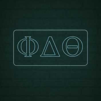Phi Delta Theta ΦΔΘ LED Neon Sign Perfect for Greek Life Gatherings and Chapter Houses