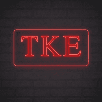 Tau Kappa Epsilon ΤΚΕ LED Neon Sign for Brotherhood Events and Fraternity Decor