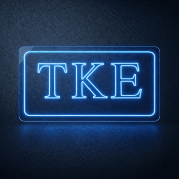 Tau Kappa Epsilon ΤΚΕ LED Neon Sign for Brotherhood Events and Fraternity Decor