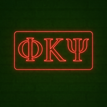 Phi Kappa Psi ΦΚΨ LED Neon Sign Ideal for Campus Pride and Fraternity Decor