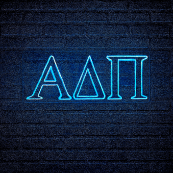 Alpha Delta Pi ΑΔΠ LED Neon Sign for Sisterhood Events and Sorority Decor