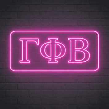 Gamma Phi Beta ΓΦΒ LED Neon Sign for Sisterhood Events and Sorority Decor