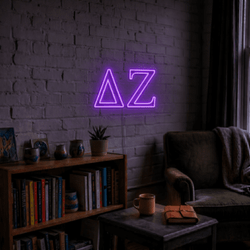 Delta Zeta Outlined LED Neon Sign