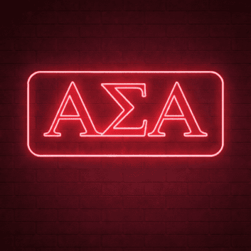 Alpha Sigma Alpha ΑΣΑ LED Neon Sign for Sisterhood Events and Sorority Decor