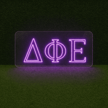 Delta Phi Epsilon Outlined LED Neon Sign