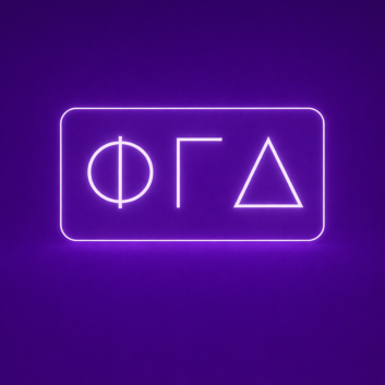 Phi Gamma Delta ΦΓΔ LED Neon Sign for Brotherhood Events and Fraternity Decor