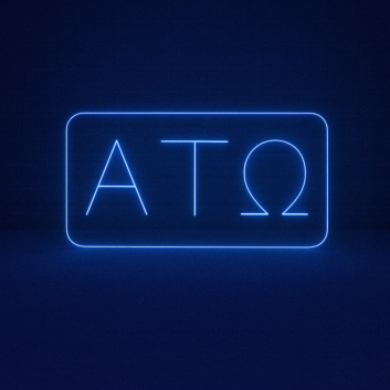 Alpha Tau Omega ΑΤΩ LED Neon Sign Showcasing Brotherhood and Fraternity Values
