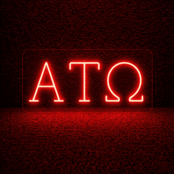 Alpha Tau Omega Single-Line LED Neon Sign