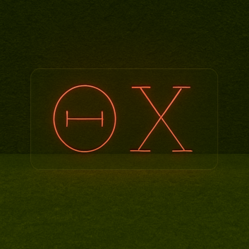 Theta Chi ΘΧ LED Neon Sign Celebrating Brotherhood and Commitment