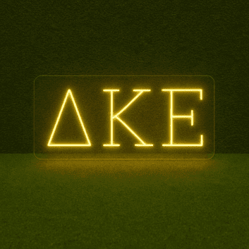 Delta Kappa Epsilon Single-Line LED Neon Sign