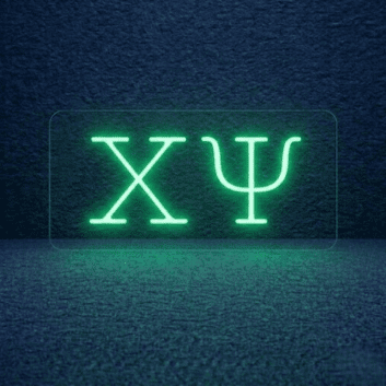 Chi Psi ΧΨ LED Neon Sign Celebrating Brotherhood and Tradition
